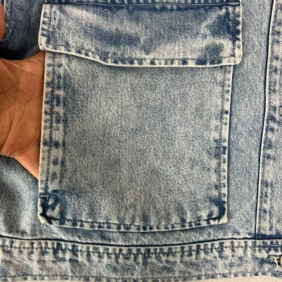 Gap Shirt Jacket Shacket Womens Plus XXL Blue Denim Lightweight Easy Utility - Picture 7 of 13